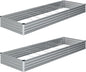 10×3×1FT(2PCS) Galvanized Raised Garden Bed Kit, Metal Planter Boxes,Large Outdoor Planters Garden for Planting Vegetables,Flowers,Herbs -Silver