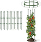 Round Heavy Duty Tomato Cage - 55 Inch Steel Core Plastic Coated Garden Trellis, 4-Post Rustproof Plant Support for Tomato/Cucumber/Beans, No Tools Snap Assembly, Spare Parts Available