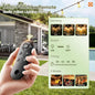String Lights, 33 FT Solar Outdoor Lights with Remote and USB Port