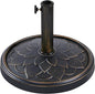 Yaheetech 18'' Patio Umbrella Base 26.5lbs Heavy Duty Antiqued Outdoor Market Umbrella Stand All-Weather Resin Umbrella Base for Garden & Yard, Bronze