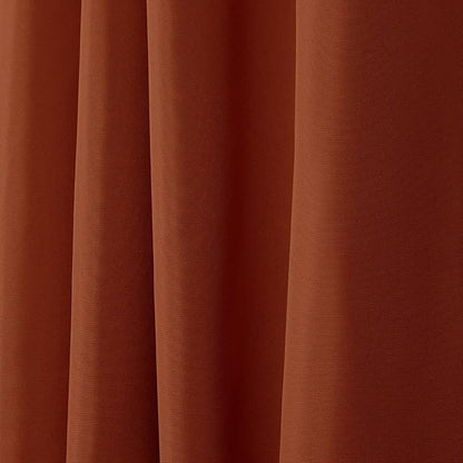 NICOLE MILLER NEW YORK Canvas Indoor/Outdoor Grommet Top Curtain Panel Pair, 54"x84", Orange Marmalade