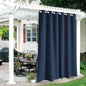 RYB HOME Outdoor Curtains for Patio Waterproof Block Sunlight Thermal Insulated Privacy Assured Thick Outside Curtains for Porch, Gazebo, Pergola, W84" x L95", Navy Blue, 1 Panel