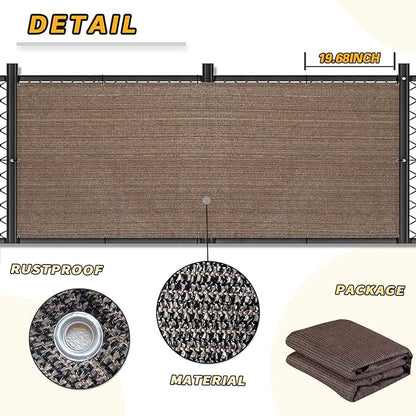 LOVE STORY Balcony Privacy Screen, 3'x7' Deck Shield Screen Fence Cover,UV Protection and Weather-Resistant,3 FT Height for Deck, Patio, Backyard, Outdoor Pool, Porch, Railing, Brown