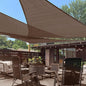 LOVE STORY Custom Size 17'x17'x17' Brown Sun Shade Sail Triangle Sunshade Fabric Awning Canopy for Patio Backyard Carport Pergola (Customized)