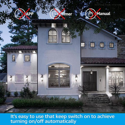 TORCHSTAR Dusk to Dawn Light Bulbs Outdoor, Sensor A19 LED Light Bulb, Auto on/Off Photocell Automatic for Outdoor Lighting, UL FCC DOE, 5000K, Pack of 4