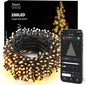 Brizled Smart String Lights, 65.61ft 200 LED Christmas Lights with APP & Voice Control, WiFi Christmas Fairy Light Warm White Music Sync Xmas Tree Lighting Green Wire for Home Xmas Tree Party Decor