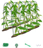 iGreely Cucumber Trellis for Raised Bed, U-Shape Garden Arch Metal Support for Climbing Plants, Metal Arch Vegetables Trellis, Plant Support for Vine (Green, 69.3" L×30" W×47.2" H)