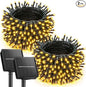 Brightown 2 Pack Solar String Lights Outdoor Waterproof, 92Ft 240 LED Solar Lights Outdoor with 8 Modes, Outdoor Light Solar Powered for Patio Yard Tree Garden Party Decorations, Warm White