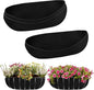 3PCS 24 Inch Planter Basket Liners Fabric Window Box Liners Felt Trough Planter Liner Replacement Black Flower Basket Liner Non-Woven Hanging Plant Liner for Planters Garden Fence - Avoid Bird Nesting