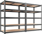 REIBII 2400LBS Storage Shelves 5 Tier Garage Shelving Heavy Duty, Adjustable Metal Shelving Unit, Garage Shelves for Basement, Warehouse, Pantry, Closet, Kitchen 72" H x 35.55" W x 16" D, 2 Pack | Heavy Duty, Adjustable, 2020LBS Capacity, Garage, Pantr...