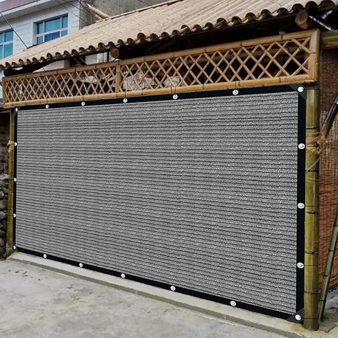 Grey Sun Shade Cloth,Pergola Shade Cover with Reinforced Grommets,90% Shade Fabric Fence Privacy Screen Balcony,Pergola Shade Cover Canopy Garden Carport Porch Deck Patio Shade Cover,6x10FT