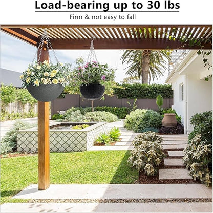 garini 6 Pack, 23 Inch Silver Hanging Baskets Chain, Hanging Chains with Hooks Flower Pot Chain Replacement Plant Hangers for Planters, Bird Feeders and Lanterns