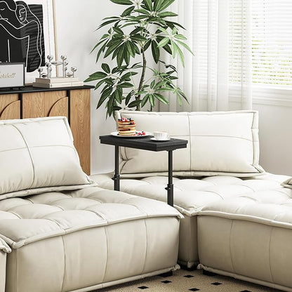 TUTOTAK End Table, Side Table, Tall Couch Table, Sofa Table, Living Room, Bed Room, Black TB01BK0832