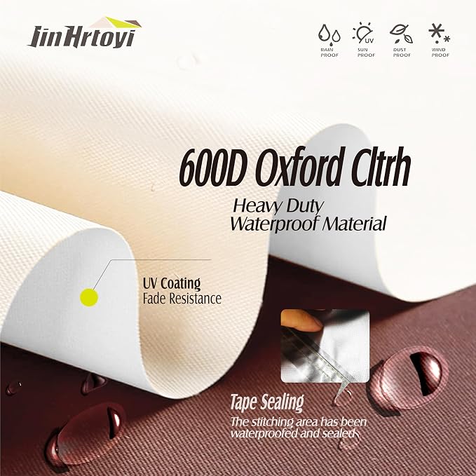 JinHrtoyi 2-Seater Patio Loveseat Cover, 58Wx32Dx31H inches Outdoor Furniture - Image 5