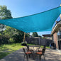 SUNLAX Sun Shade Sail 11' x 19' Turquoise Blue Rectangle Canopy Sail Shade Cover UV Block Permeable Sunshade Outdoor for Patio Backyard Deck Pergola (We Make Custom Size)