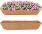 HFHOME 2Pcs 30" Trough Coco Fiber Replacement Liner, Natural 30 inches Window Deck Coco Replacement Liner for Window Box