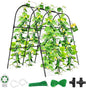 Cucumber Trellis for Raised Bed,U-Shape Garden Trellis for Climbing Plants Outdoor, Metal Arch Vegetables Trellis, Plant Support for Vine (Black, 47.2" Lx21.6 WX47.2 H-Medium)