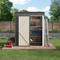 Storage Shed, Dark Gray Metal Tool Shed with Lockable Door