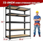Garage Shelving Heavy Duty 5 Tier Storage Shelves Adjustable, 2400LBS