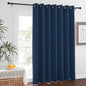 NICETOWN Vertical Blinds for Sling Glass Patio Door - Silver Grommet Top Privacy Blackout Window Curtains for Bedroom, 100 inch Extra Wide Drapes (Moroccan Blue, W100 x L84, 1 Panel)