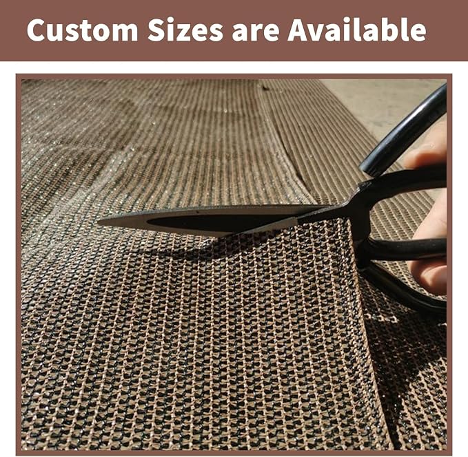 SUNNY GUARD Customized 2'6''x13' Brown Balcony Privacy Screen, 90% Shade - Image 7