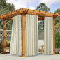 NICETOWN 2 Panels Outdoor Curtains Waterproof Pocket & Back Tab on Top & Bottom, Thermal Insulated Windproof Sun Blocking Outside Privacy Drapes for Patio with Fixed Rope, W52 x L84, Beige