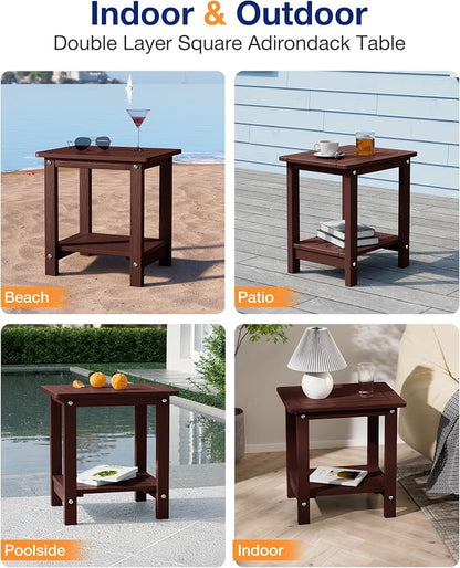 YEFU Outdoor Side Table for Patio: 16" HIPS Weather - Image 7