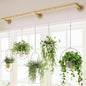 Bamworld Plant Hanger Indoor Hanging Planters for Indoor Plants Hanging Plant Holder Window Plant Rod Gold Metal Shelves 63 Inch