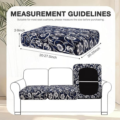Cushion Covers, 12-Piece Stretch Set in Baroque for Patio Furniture