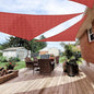 Patio Paradise 11' x 11' x 11' Sun Shade Sail Triangle Canopy Shade Cloth Fabric Sunlight Block Patio Pergola Cover HDPE Deck Awning for Outdoor Backyard Roof Shading, Red