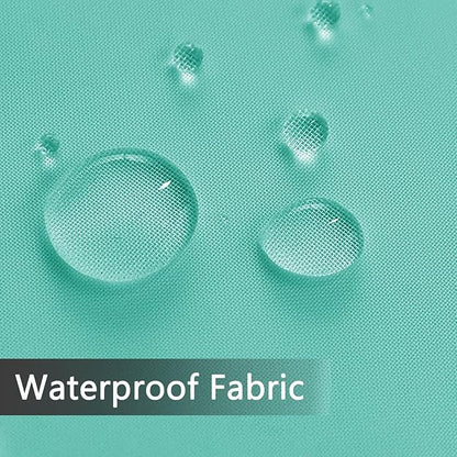 SpaceDresser Waterproof Outdoor Sheer Curtains for Patio - 4 Panels Rod Pocket Indoor Voile Sheer Curtain for Living Room,52W x 84L inch, Turquoise