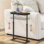 TUTOTAK End Table, Side Table, Tall Couch Table, Sofa Table, Living Room, Bed Room, Black TB01BK083