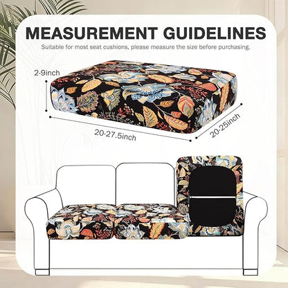 Cushion Covers for Patio Furniture, 14-Piece Stretch Floral Set