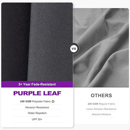 PURPLE LEAF 11' X 8' Left-right Tilting Patio Umbrella Outdoor Cantilever Swivel Rectangle Umbrella with Tilt Aluminum Offset Umbrella with 360-degree Rotation for Garden Deck Pool Patio Grey