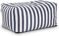 Jaxx Leon Outdoor Bean Bag Ottoman, Navy Striped