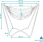 Hammock Chair with Steel Stand, Cotton Seat, 330 lb Capacity