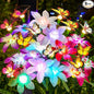 Garpar Solar Flowers Lights Outdoor Waterproof, Upgraded 8 Pack Solar Garden Lights with 32 Lily & 24 Butterflies, Bright Color Changing Outdoor Decor for Outside Yard Patio, Gift (8)