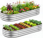 GADI Metal Raised Garden Bed 2Sets Galvanized Planter Box for Vegetables, Flowers, Herbs, and Succulents