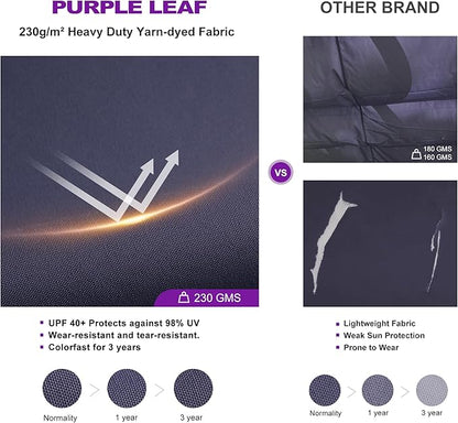 PURPLE LEAF 10' x 13' Aluminum Outdoor Pergola Wind-Resistant Retractable Pergola with Double Sun Shade Canopy Heavy-Duty Metal Pergola for Patios Backyard Deck Garden, Navy Blue