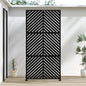 Casaphoria Metal Privacy Screen Outdoor, 72" H x 35" W Freestanding Decorative Privacy Screen for Patio Deck Balcony Garden with Stable Base, Black-Parallel