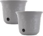 Suncast 2 Pack 300 Foot Heavy Duty 5 Gallon Decorative Plastic Hose Pot for Expandable and Lightweight Hoses, Ideal for Garden, Patio and Backyard Use