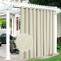 RYB HOME Extra Wide Outdoor Curtains for Patio Waterproof Heavy Duty Thermal Insulated in Summer Full Coverage Privacy for Porch, Cabana & Pool, W150 x L84, Beige, 1 Panel