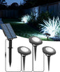 CORESLUX Solar Spot Lights Outdoor Waterproof IP68, 3-in-1 LED Cool Light Solar Landscape Lights, 2 Light Modes Landscape Path Lights for Outside Garden Yard Pond Pathway