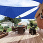 Patio Paradise 28' x 28' x 28' Sun Shade Sail Triangle Canopy Shade Cloth Fabric Sunlight Block Patio Pergola Cover HDPE Deck Awning for Outdoor Backyard Roof Shading, Blue