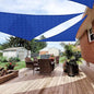 Patio Paradise 16' x 16' x 15'10" Sun Shade Sail Triangle Canopy, Permeable Shade Cloth Fabric Sunlight Block Patio Cover HDPE Deck Awning for Outdoor Backyard Pergolas Roof Shading, Blue