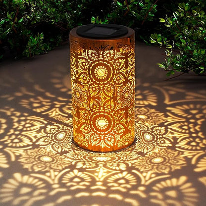 Solar Lanterns Outdoor Hanging Lantern Lights,Sunflower Metal Decor Lanterns-Waterproof LED Decorative Light for Garden Patio Yard Lawn Backyard Front Porch as Gifts for Mom Grandma Women