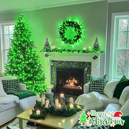 String Lights 163 ft Green 500 LED with Remote and 8 Modes