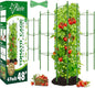 Riare 4 Pack 4 FT Tomato Cages for Garden- 48inches Heavy Duty Tomato Stakes and Supports, Adjustable Tall Tomato Plant Support Trellis for Pots, Raised Garden Bed, Climbing Vegetables Plants