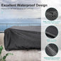 Furniture Set Covers, Black 420D Oxford Waterproof Cover with Air Vent