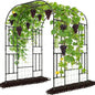 DoCred Large Garden Arch Trellis for Climbing Plants, 87 Inch Tall Metal Plant Support Trellis Archway for Climbing Vine Vegetable/Fruit/Flower Outdoor Yard Lawn Garden Arch Tunnel Trellis